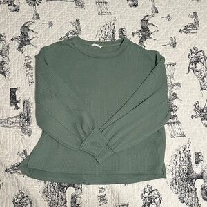 Blu Pepper Sage Green Crew Neck Sweater